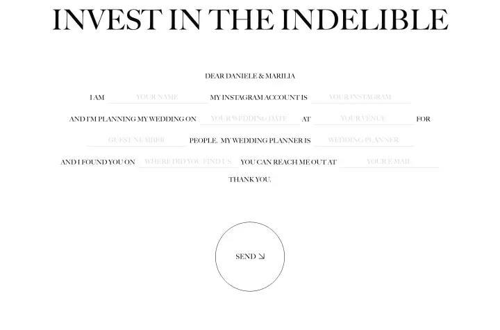 INVEST in the indelible on Daniele & Marilia