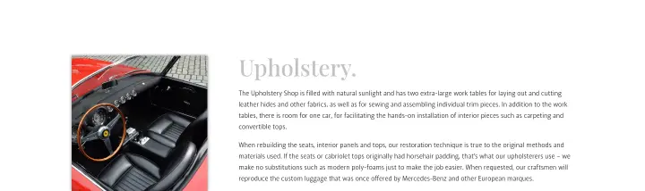 Upholstery on Paul Russell and Company