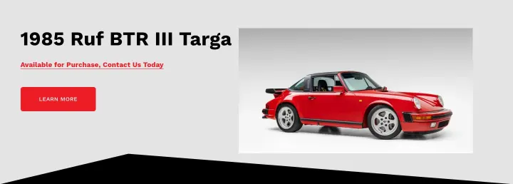 1985 Ruf BTR III Targa on SV Automotive