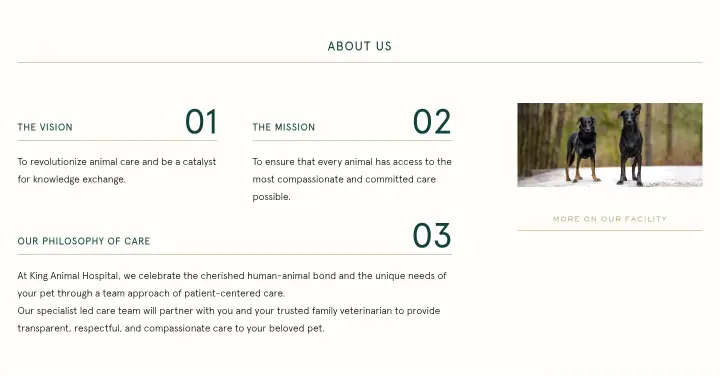 Content on King Animal Hospital