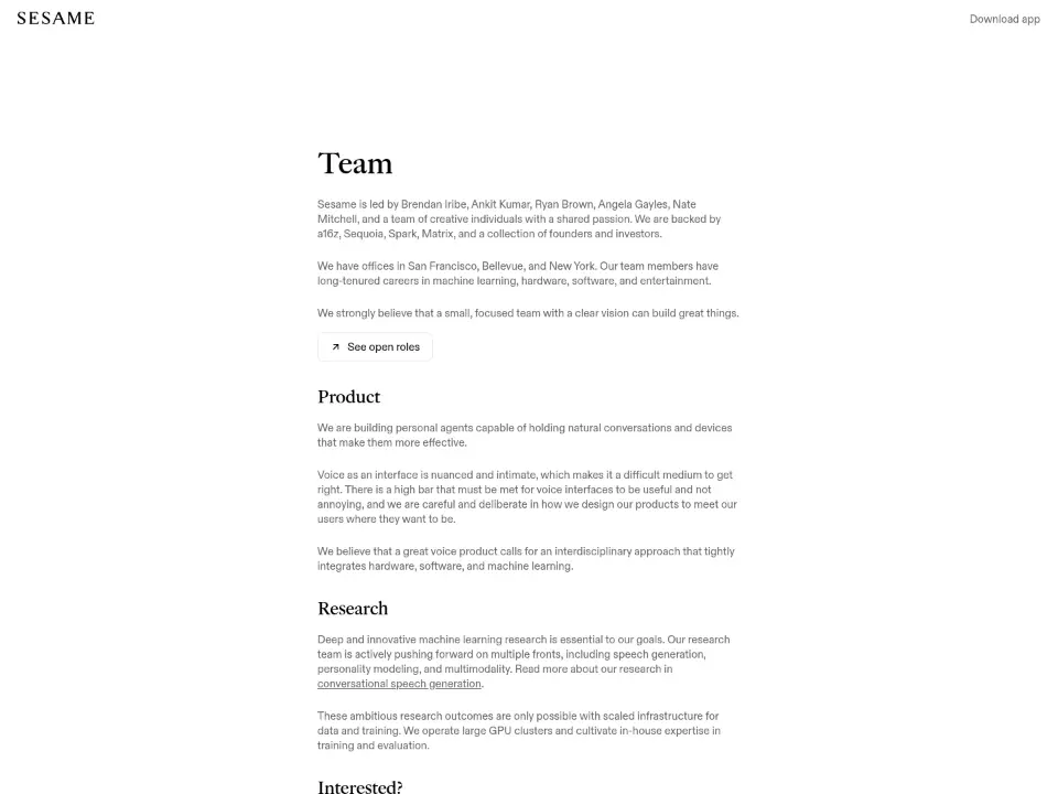 Sesame — About