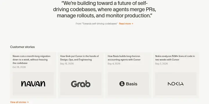 Testimonials on Cursor