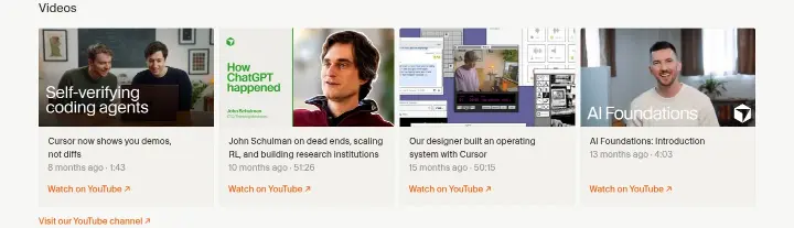 Videos on Cursor