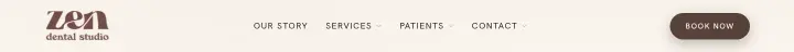 Navigation on Zen Dental Studio
