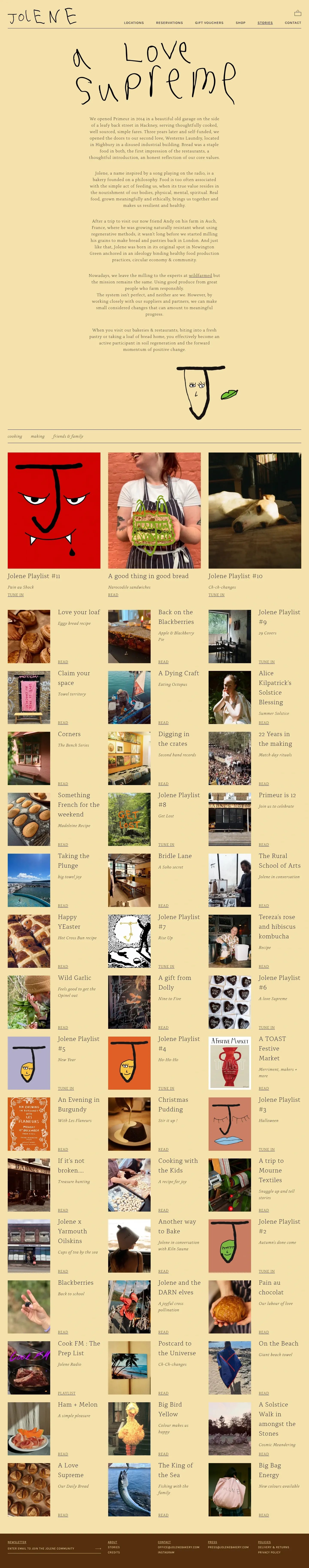 Screenshot of Jolene at desktop width