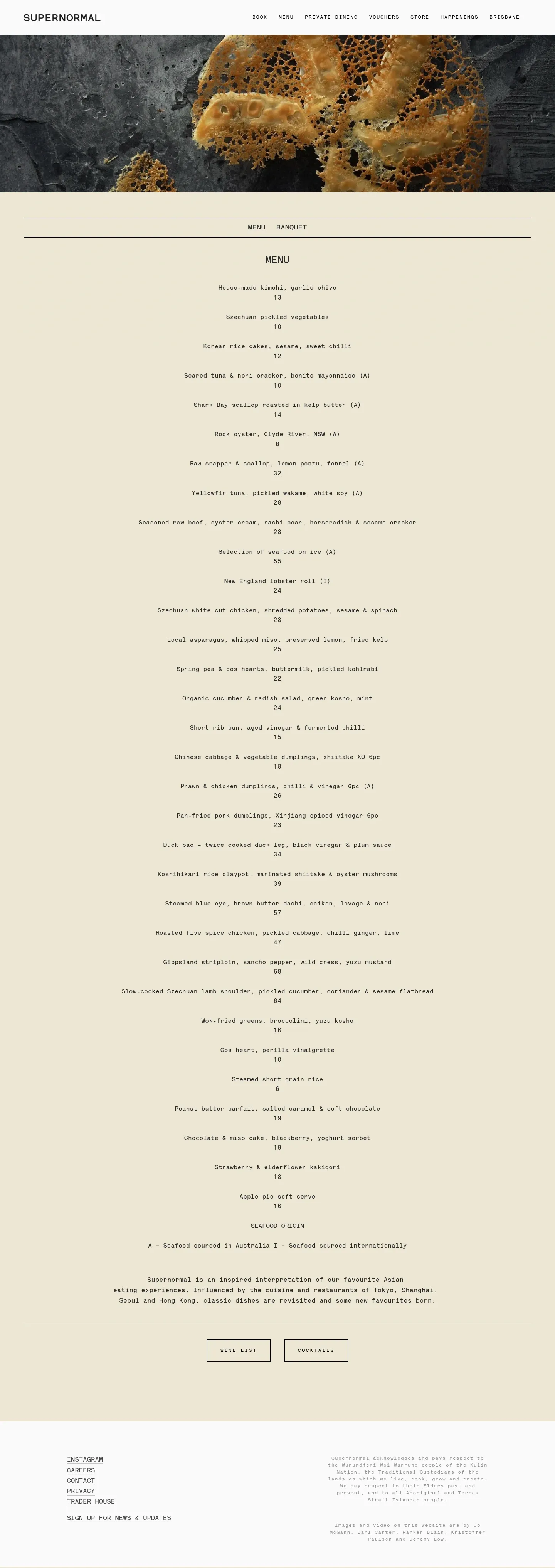 Screenshot of Supernormal at desktop width