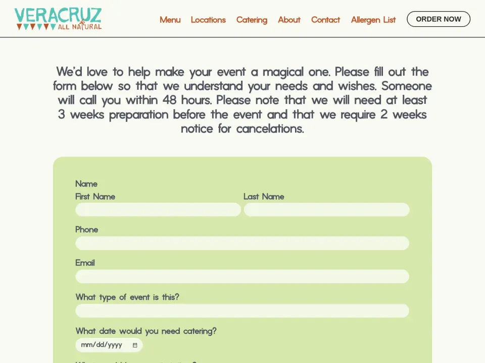 Veracruz All Natural — Services