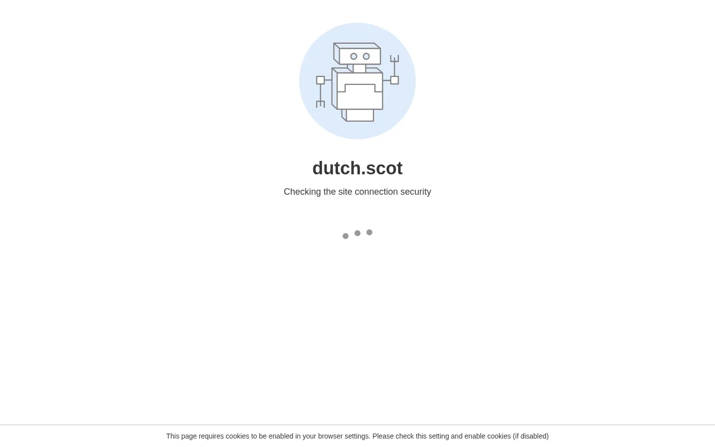 Screenshot of DutchScot at desktop width