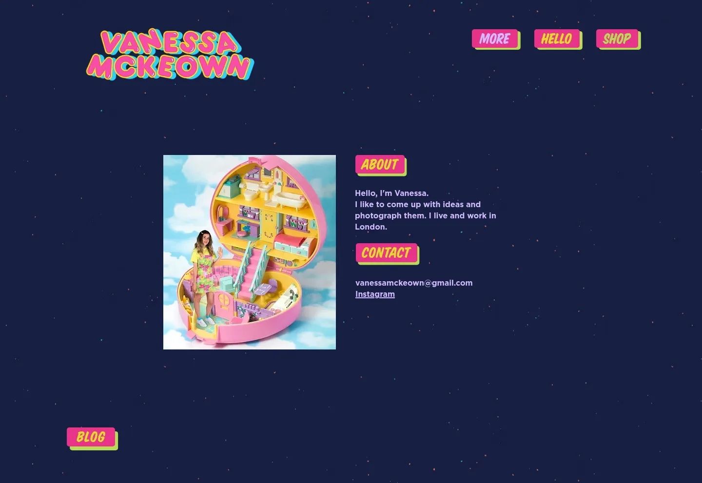 Screenshot of Vanessa Mckeown at desktop width