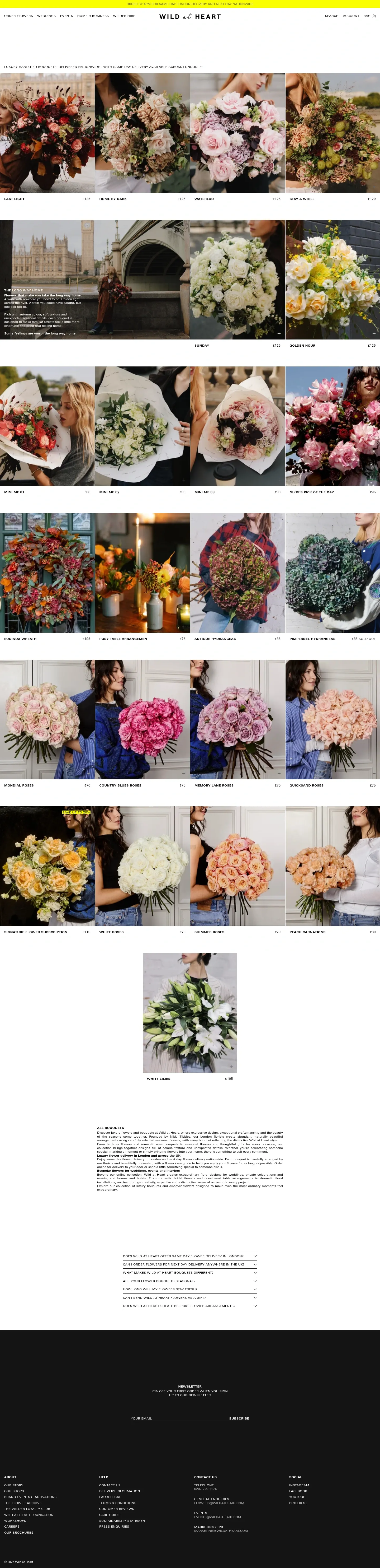Screenshot of Wild at Heart at desktop width