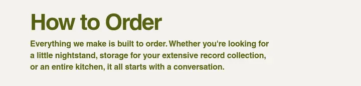 How to Order on Kerf Design