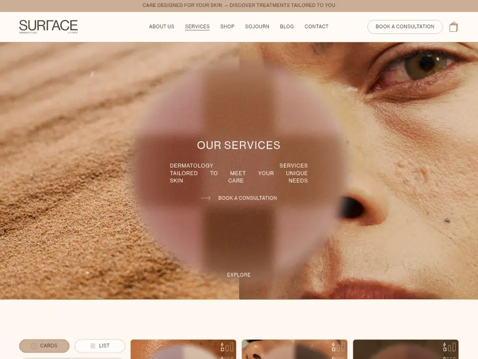 Surface Dermatology Clinic — Services
