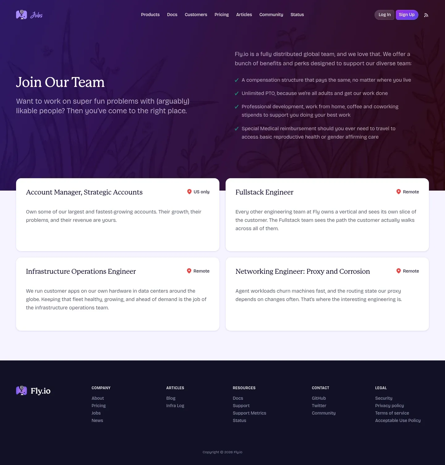 Screenshot of Fly.io at desktop width