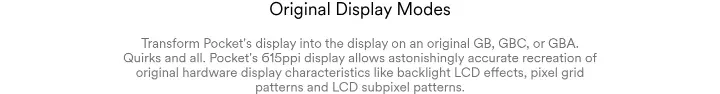 Original Display Modes on Analogue