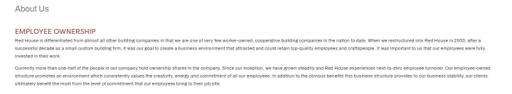 About Us on Red House Building