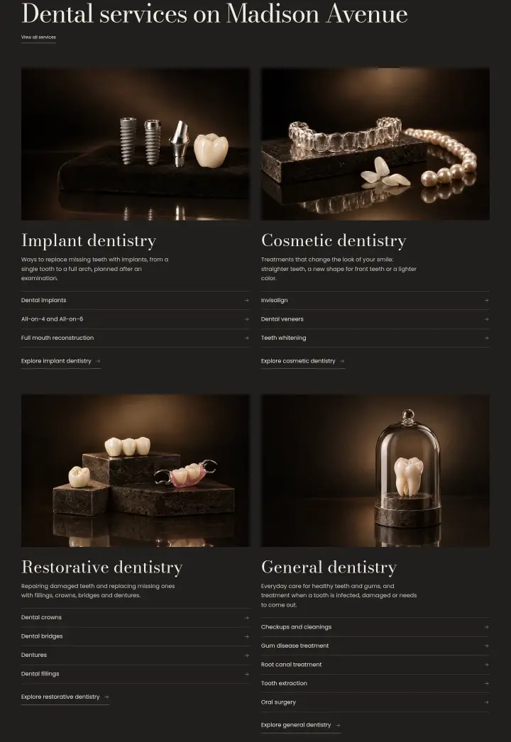 Dental services on Madison Avenue on Dentist on Madison
