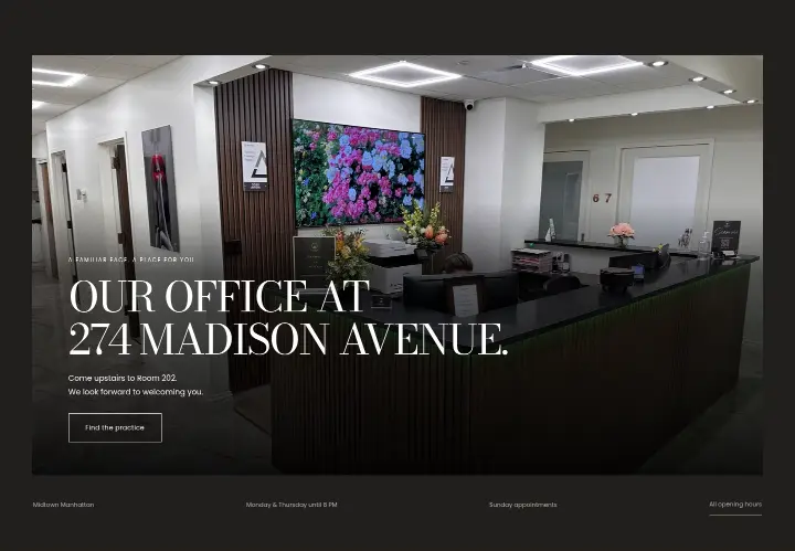 Our office at 274 madison avenue on Dentist on Madison