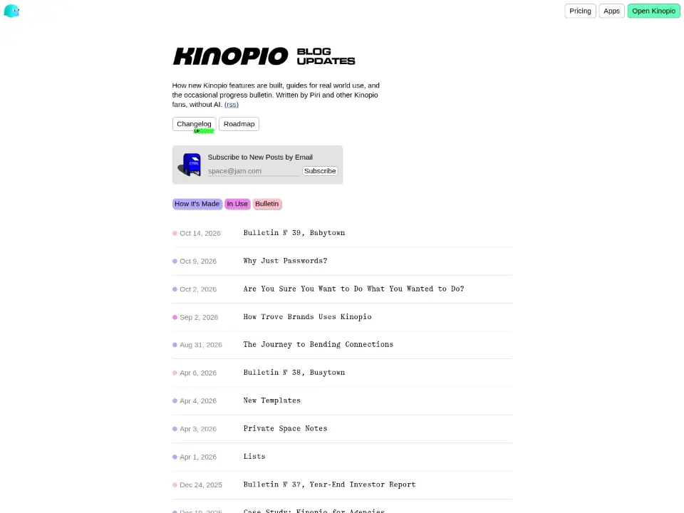 Kinopio — Blog