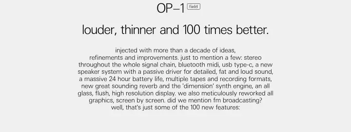 OP–1  on Teenage Engineering