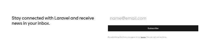 Newsletter on Laravel