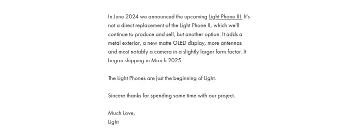 Content on Light Phone
