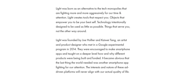 Content on Light Phone