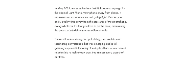 Content on Light Phone