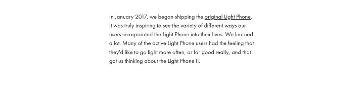 Content on Light Phone