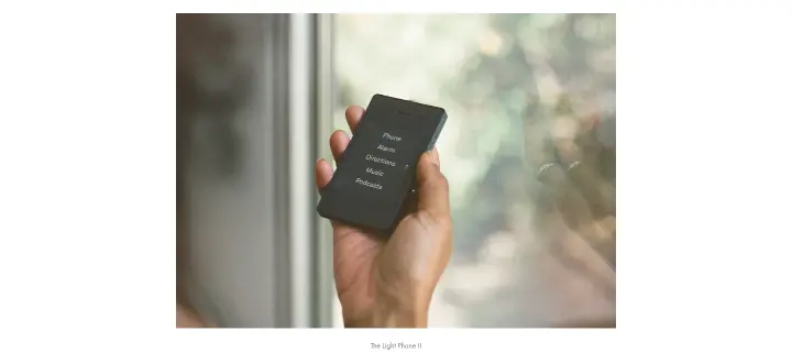 Content on Light Phone