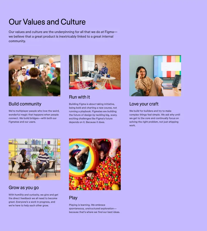 Our Values and Culture on Figma
