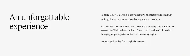 An unforgettable experience on Elmore Court