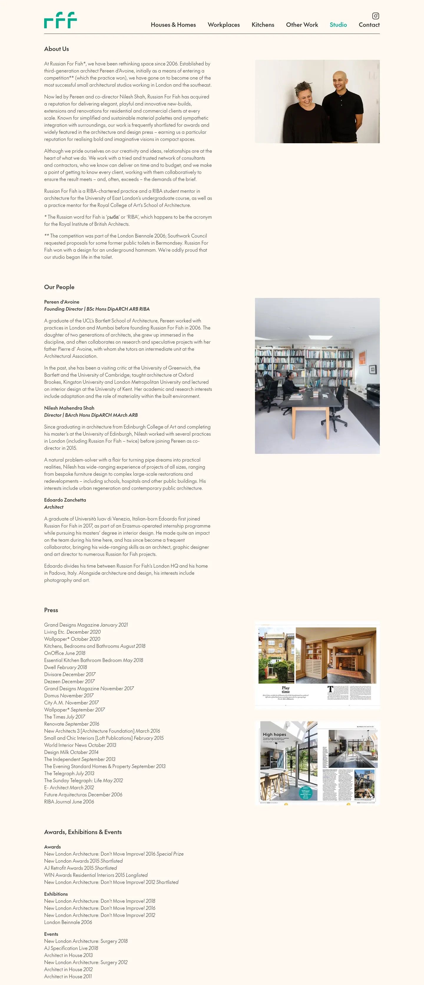 Screenshot of Russian for Fish at desktop width