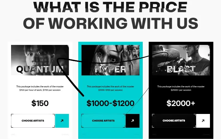 What is the price on Hype Tattoo