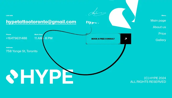 Footer on Hype Tattoo