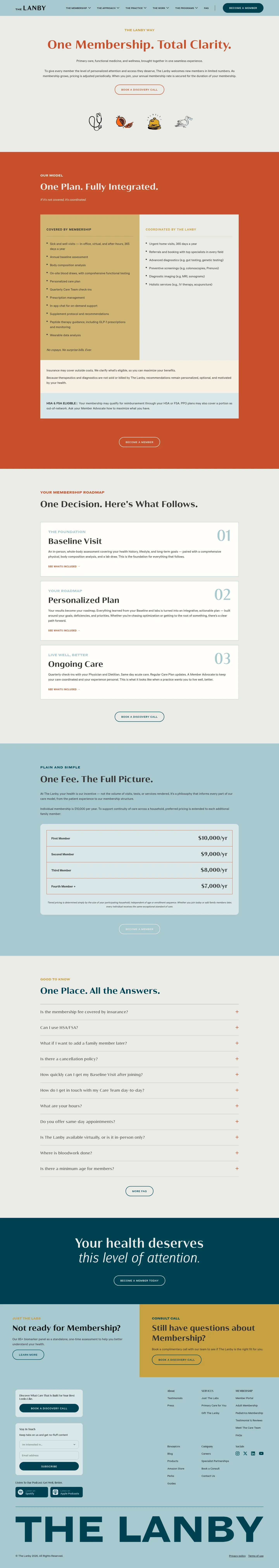 Screenshot of The Lanby at desktop width
