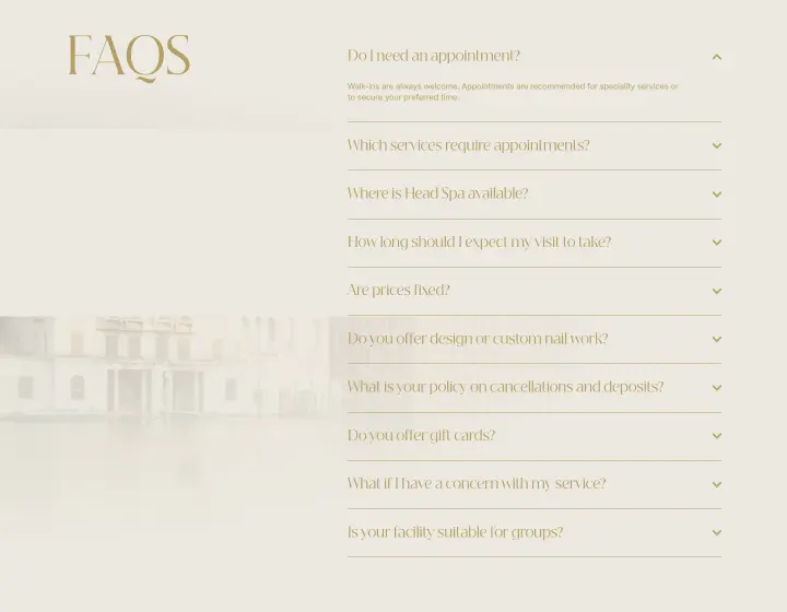 Faqs on Venetian Nail Spa