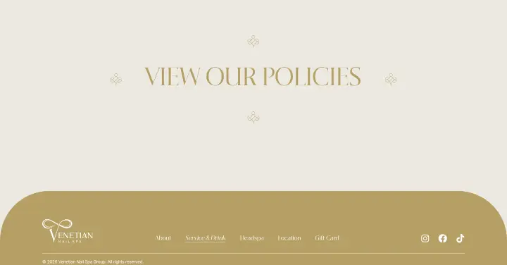 View Our Policies on Venetian Nail Spa