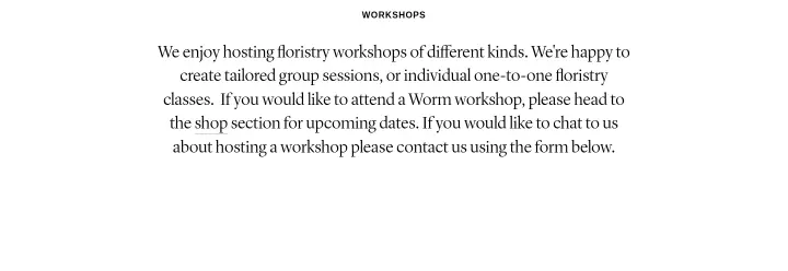 Workshops on Worm
