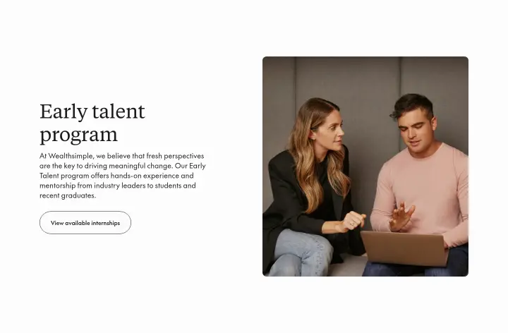Early talent program on Wealthsimple