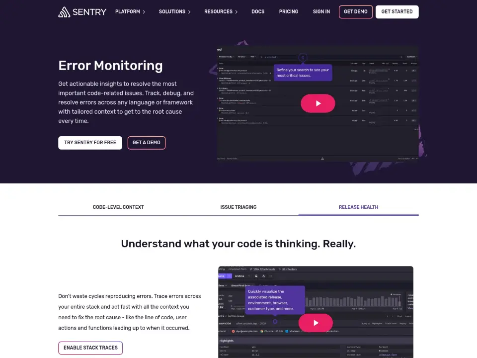 Sentry — Product