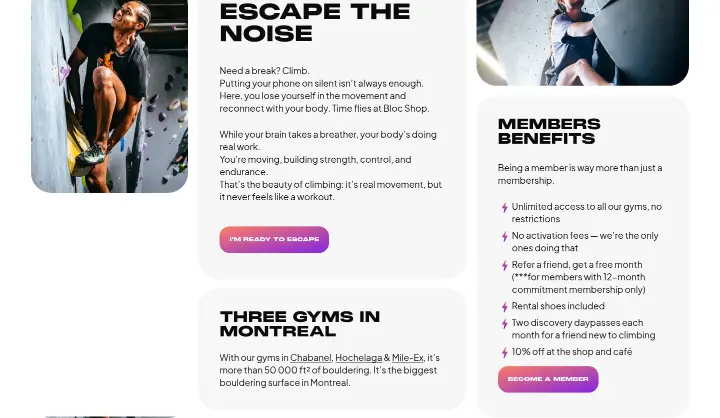 Escape the noise on Bloc Shop