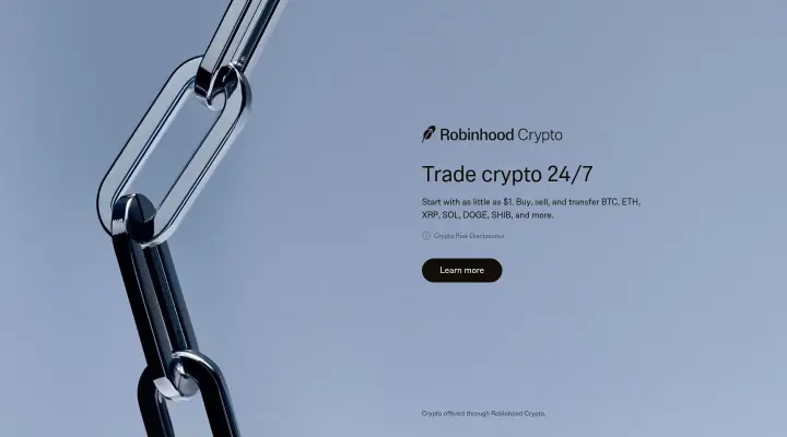 Trade crypto 24/7 on Robinhood