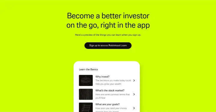Become a better investor on the go, right… on Robinhood