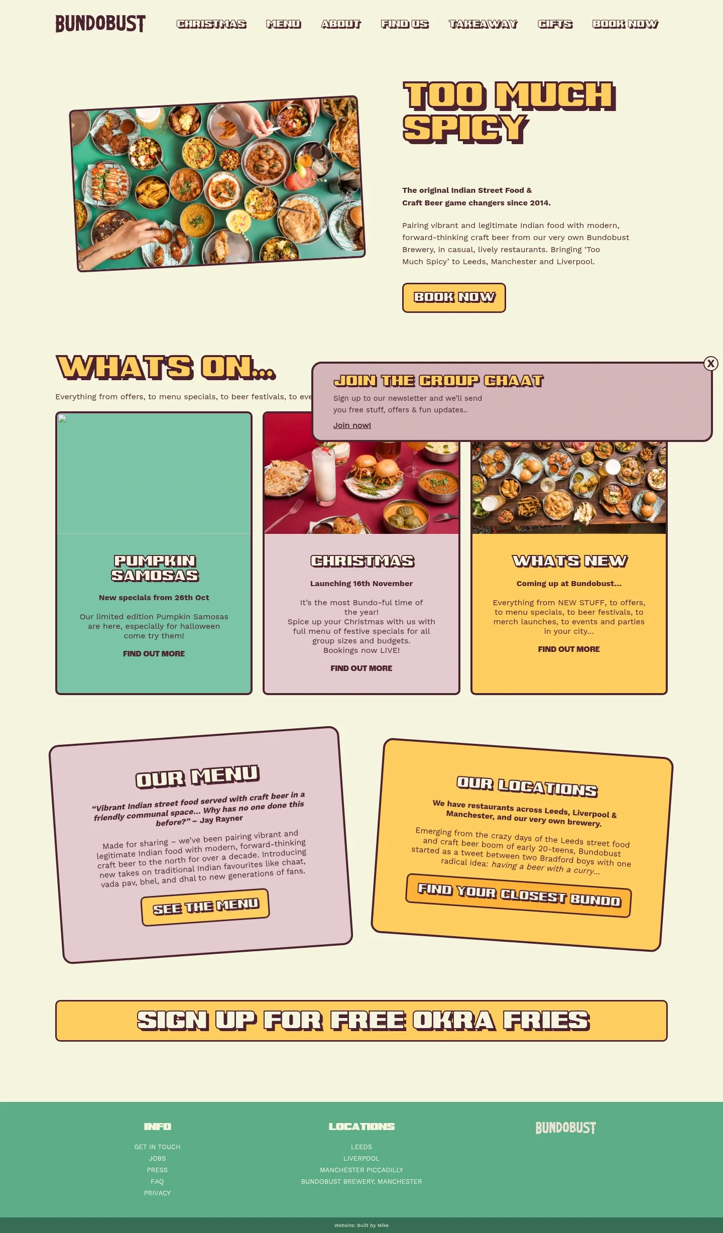 Screenshot of Bundobust at desktop width