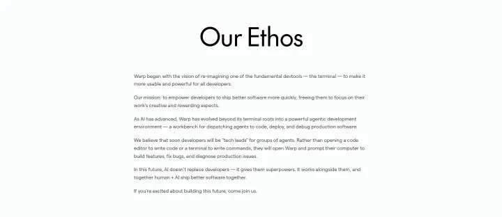 Our Ethos on Warp