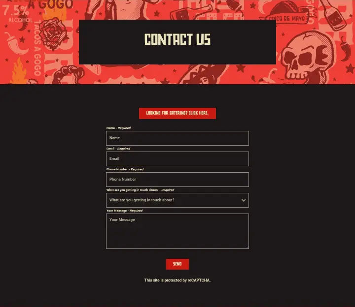 Contact Us on Tacos A Go Go