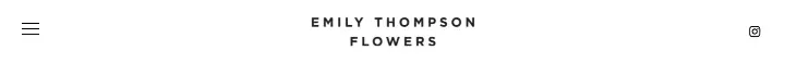 Navigation on Emily Thompson Flowers