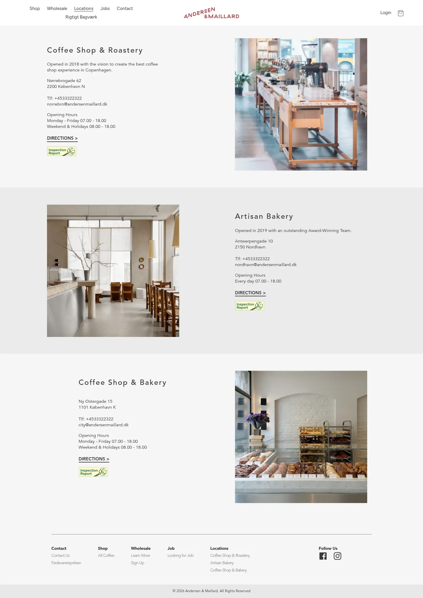 Screenshot of Andersen & Maillard at desktop width