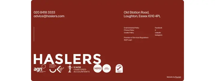 Footer on Haslers