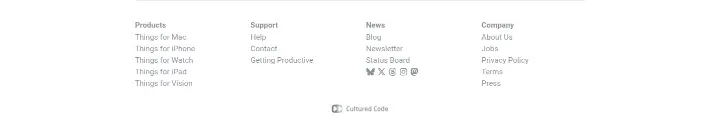 Footer on Things